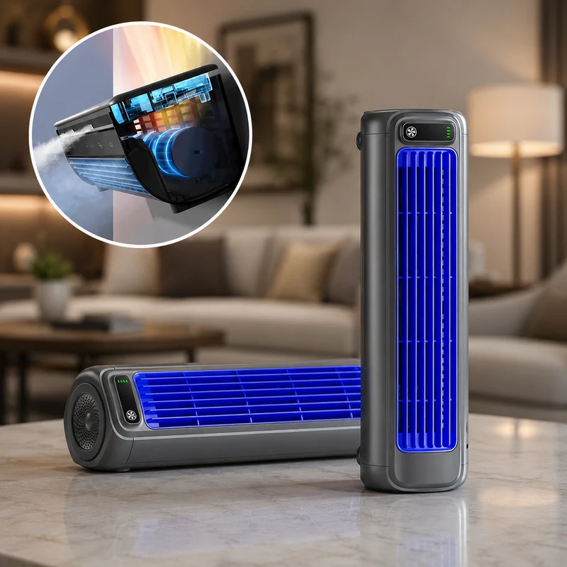 COOLVORTEX – Tragbarer Ventilator mit einstellbarer Luftzirkulation