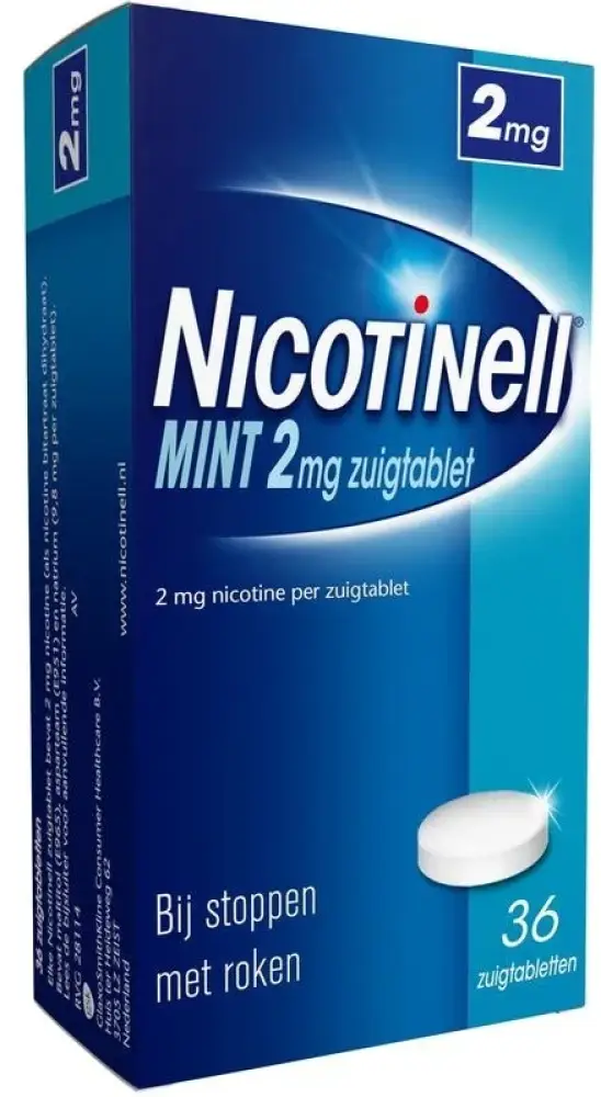 Nicotinell Mint 2 mg 36 zuigtabletten