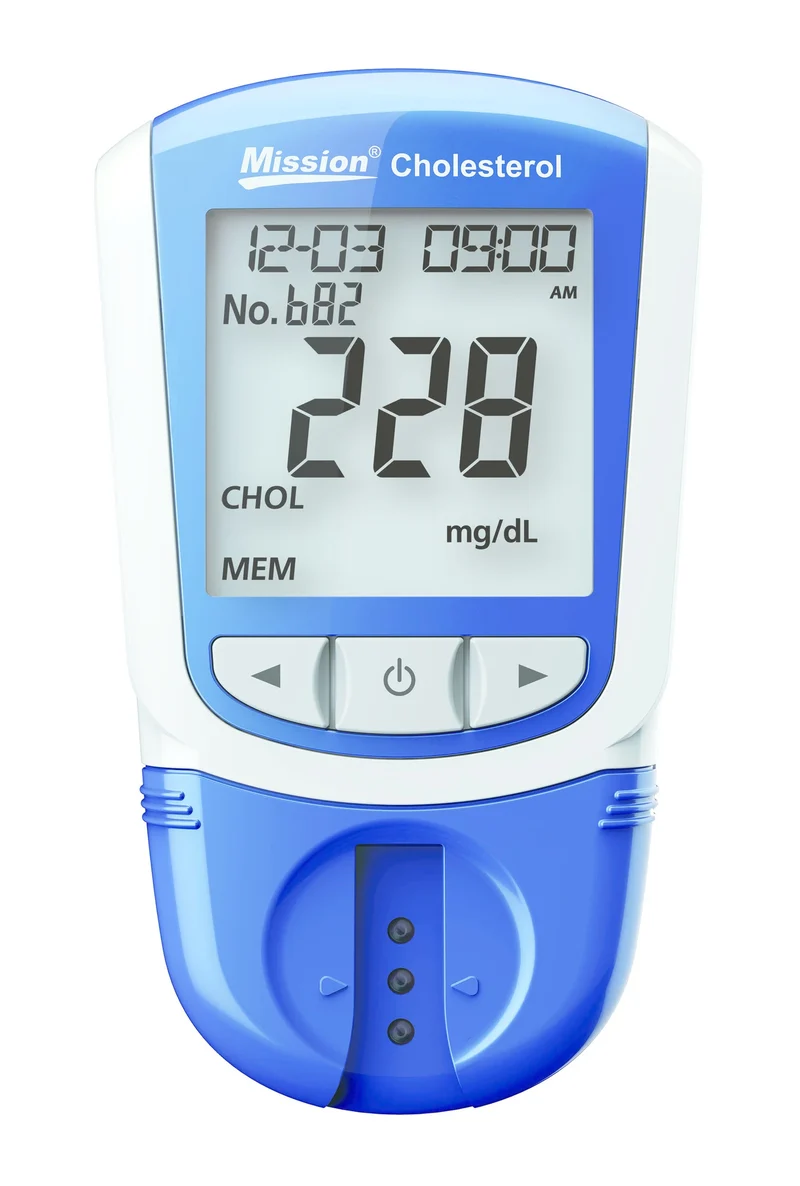Acon Mission® Cholesterolmeter complete startset + 5 teststrips + 5 prikpennen + etui