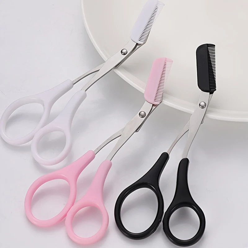 SHARPMATE - Edelstahl Augenbrauenschneider mit Mini-Kamm-Trimmer