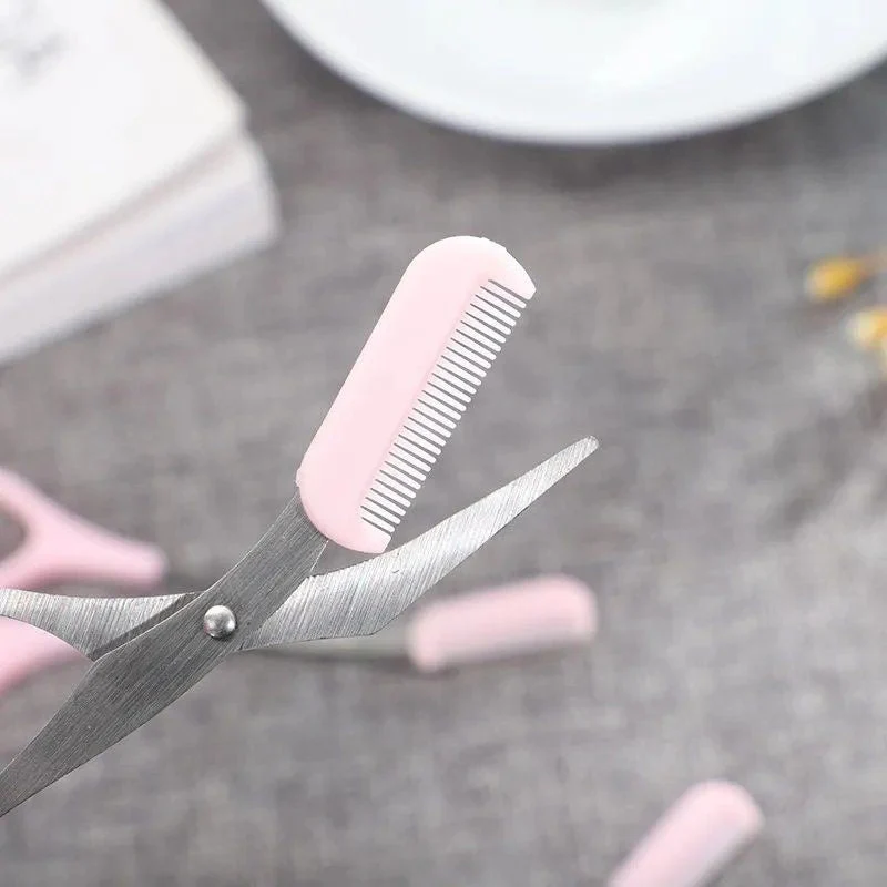 SHARPMATE - Edelstahl Augenbrauenschneider mit Mini-Kamm-Trimmer