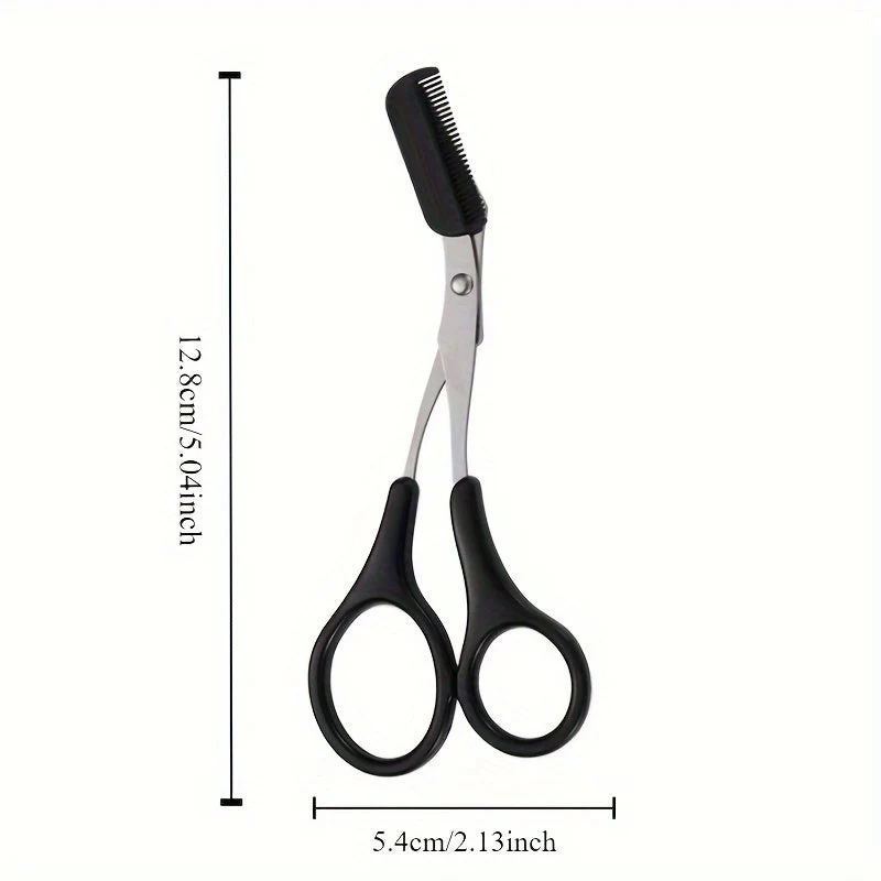 SHARPMATE - Edelstahl Augenbrauenschneider mit Mini-Kamm-Trimmer