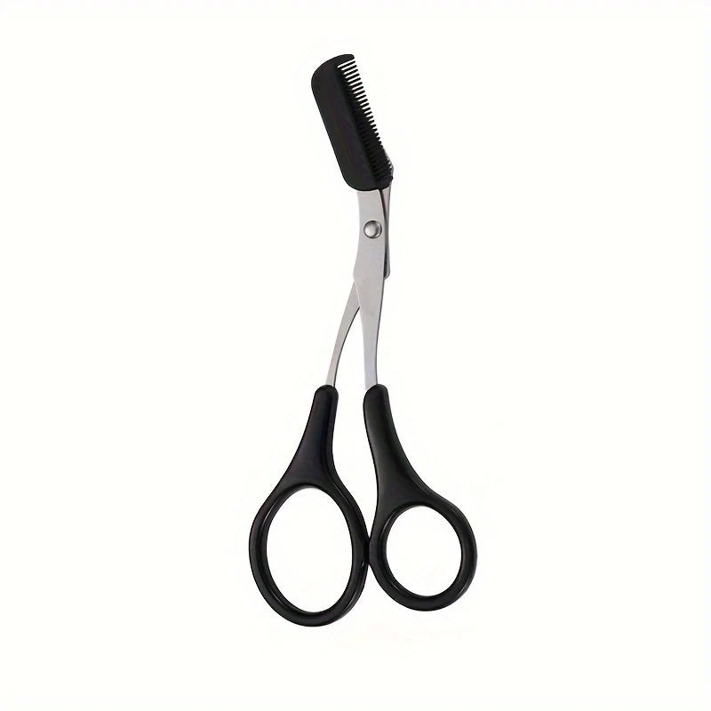 SHARPMATE - Edelstahl Augenbrauenschneider mit Mini-Kamm-Trimmer
