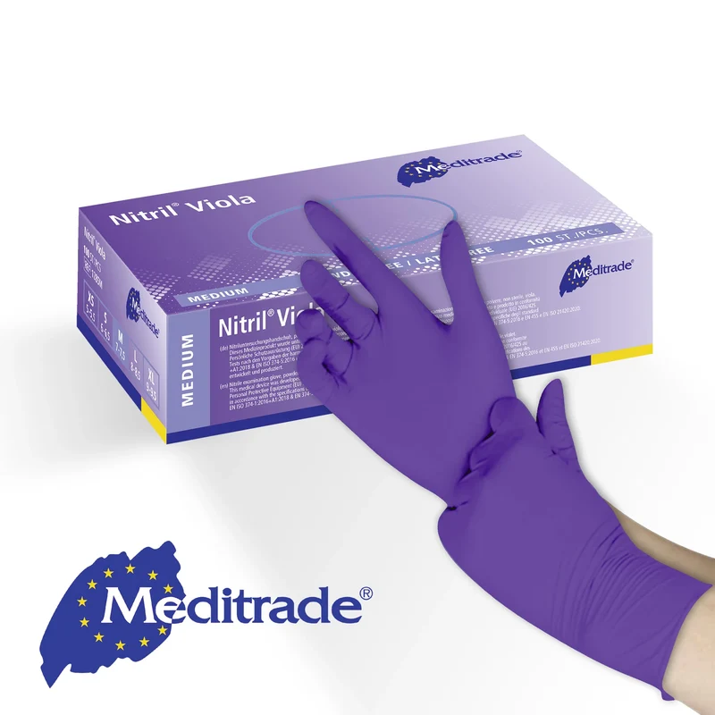 Meditrade Nitril® Viola - paars - 100 stuks - Medium