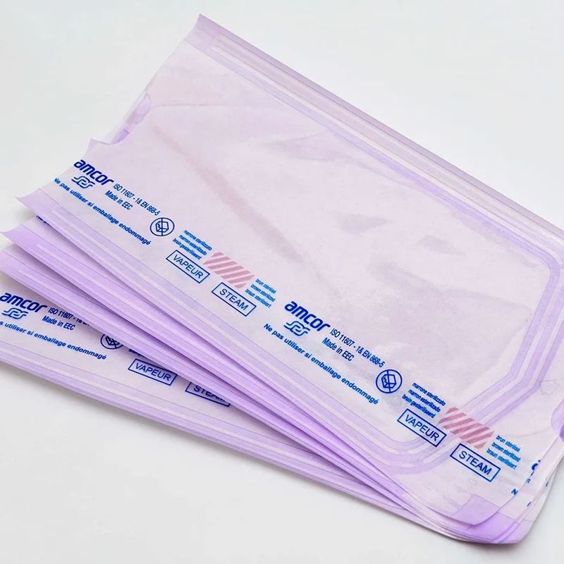 Steri-bag 80 x 300 mm zonder vouw met stoomindicator