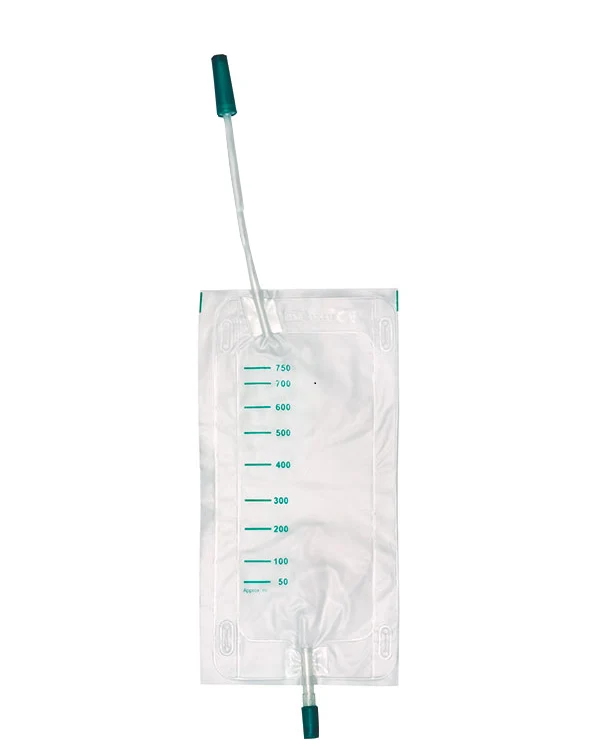 DCT urine-beenzak niet-steriel 750 ml 30 cm slang, zij-inlaat