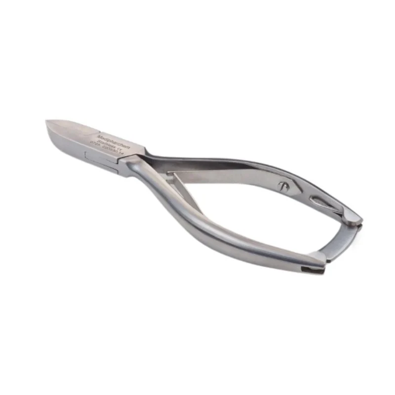 Pedicure nageltang (extra gehard) met rechte bek en glad handvat - 14 cm
