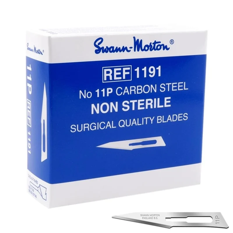 Scalpelmesjes Swann Morton 100 stuks - niet steriel - 1191 nr 11P