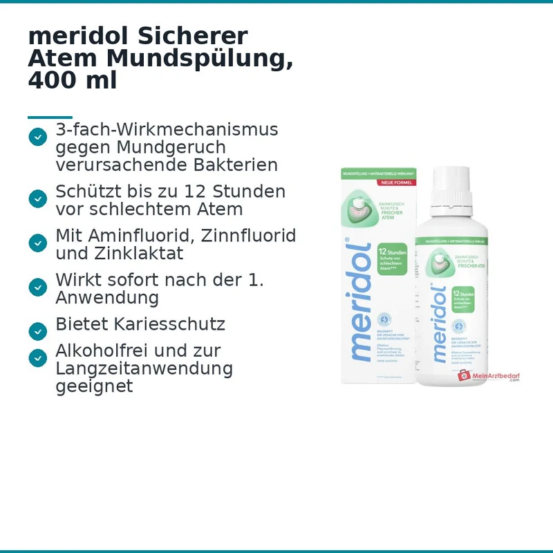 meridol Sicherer Atem Mundspülung, 400 ml