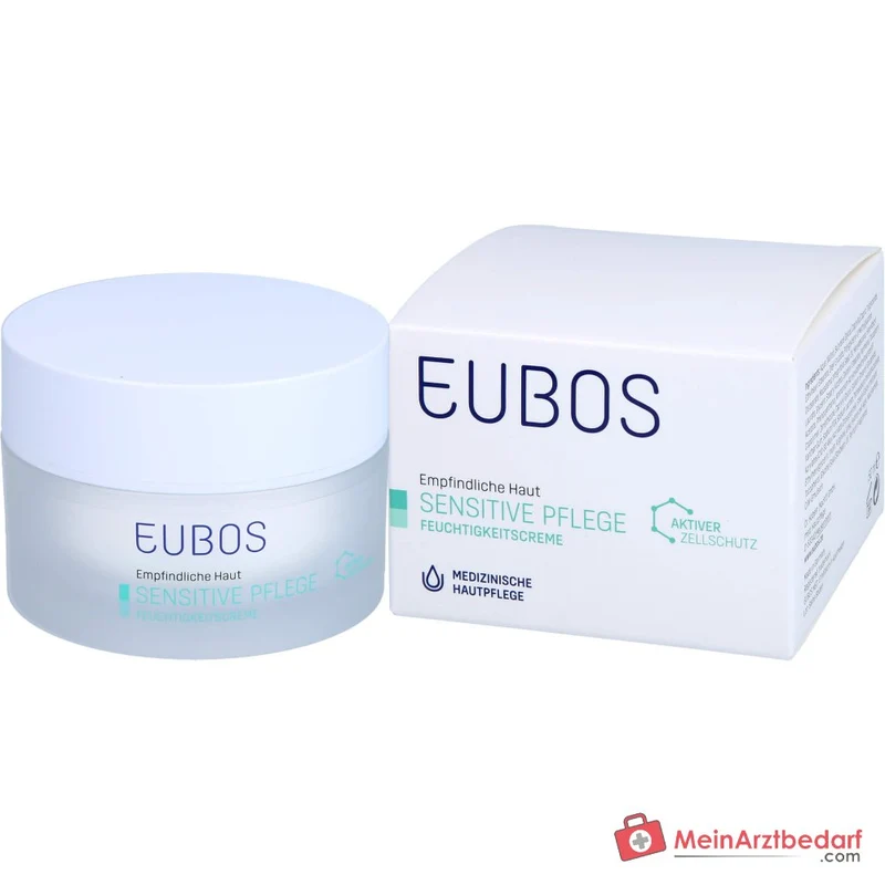 Eubos Sensitive Pflege Feuchtigkeitscreme Braunalgenextrakt / Süßholzwurzel / Vitamin E / Panthenol / Macadamiaöl Creme, 50 ml