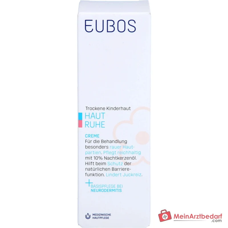 Eubos Kinder Haut Ruhe Nachtkerzenöl / Panthenol / Bisabolol / Allantoin / Johanniskraut-Extrakt Creme, 50 ml