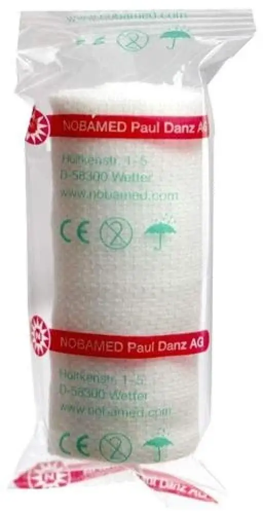 Elastisch fixatiezwachtel Nobafix - 1 stuk in cellofaan - 4 cm x 4 mtr
