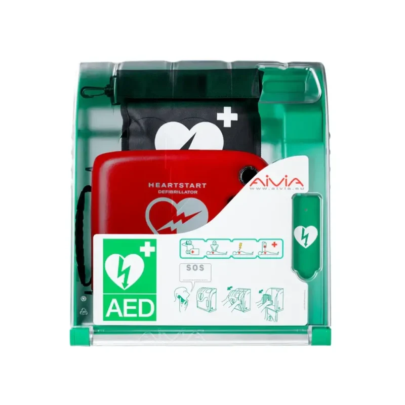 Philips HeartStart FRx AED defibrillator met Philips draagtas en buitenkast. Taal: Duits