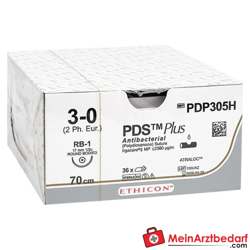 PDS Plus Nahtmaterial RB-1, 17 mm, 1/2c