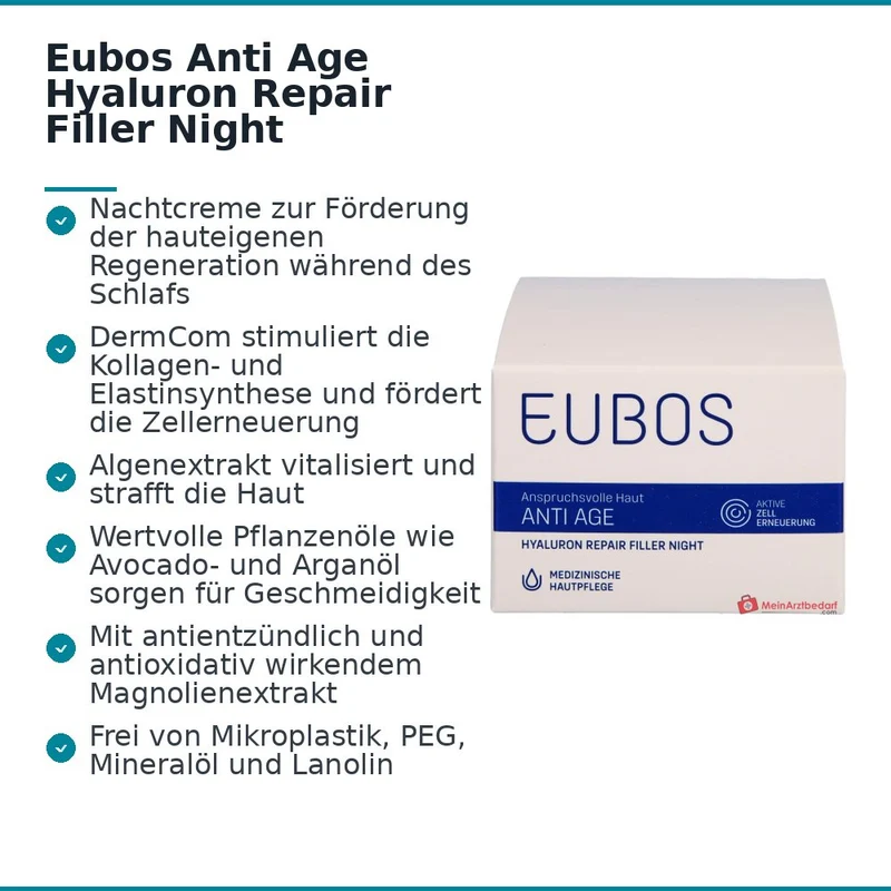 Eubos Anti Age Hyaluron Repair Filler Night Nachtcreme, 50 ml