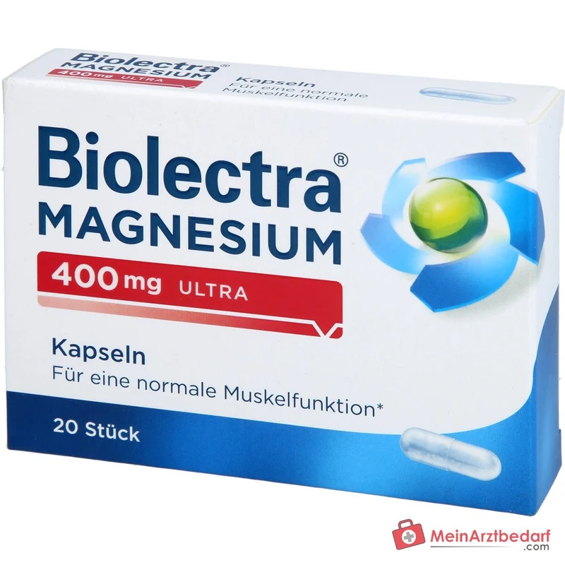 Biolectra Magnesium 400 mg Magnesiumoxid Kapseln, 20 St.