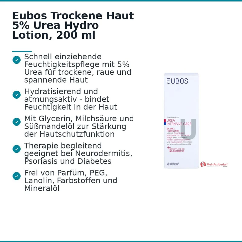 Eubos Trockene Haut Urea 5% Hydro Lotion, 200 ml