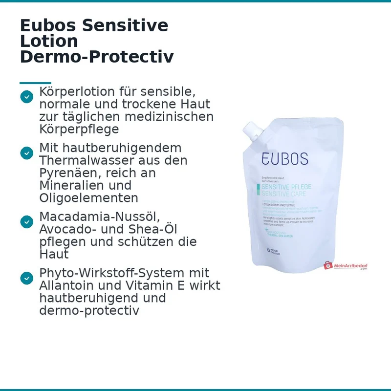 Eubos Sensitive Lotion Dermo-Protectiv Nachfüllbeutel, 400 ml
