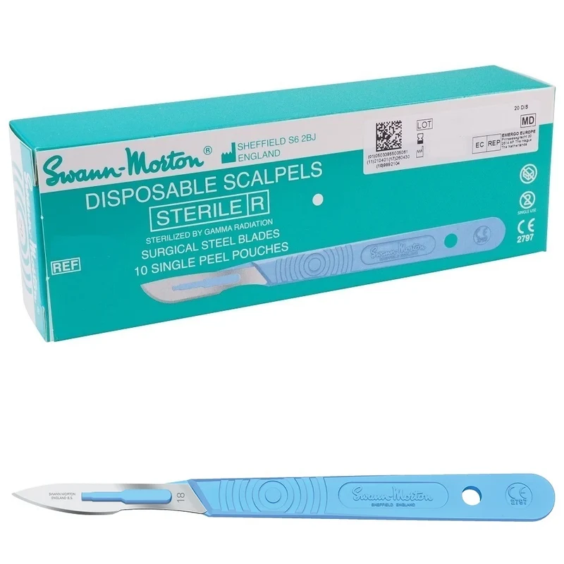 Swann Morton mesjes steriel met handvat 0523 nr 18