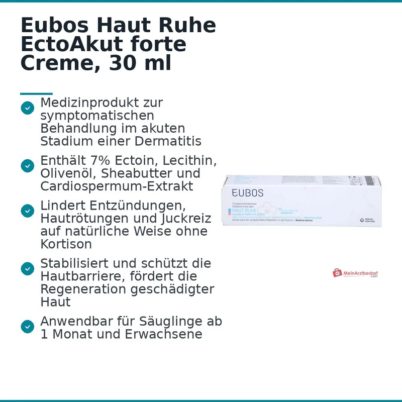 Eubos Haut Ruhe EctoAkut forte Ectoin Creme, 30 ml