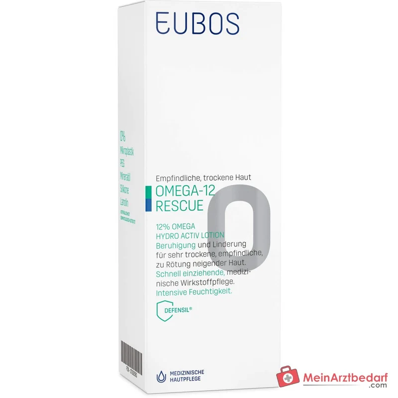 Eubos Omega-12 Rescue 12% Omega Hydro Activ Lotion Nachtkerzenöl / Leinsamenöl / Carthamusöl / Olivenöl Lotion, 200 ml
