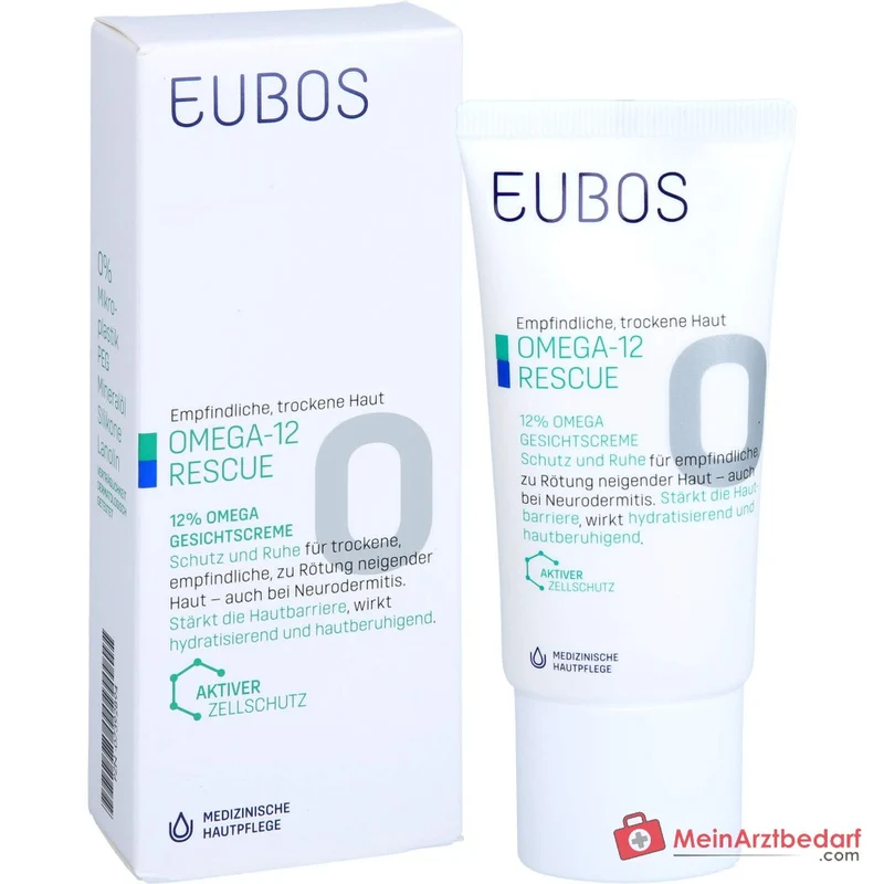Eubos Omega Gesichtscreme Omega-3 / Omega-6 / Omega-9 Fettsäuren Creme, 50 ml