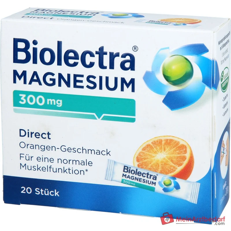 Biolectra Magnesium Direct Magnesiumoxid Direktgranulat Orange, 20 Sticks