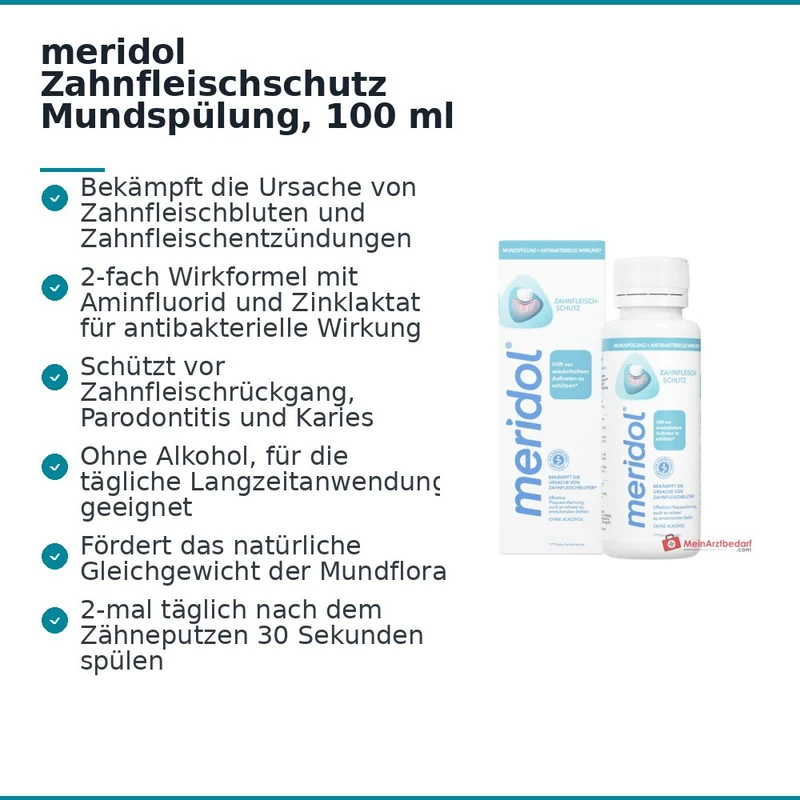 meridol Zahnfleischschutz Mundspülung, 100 ml
