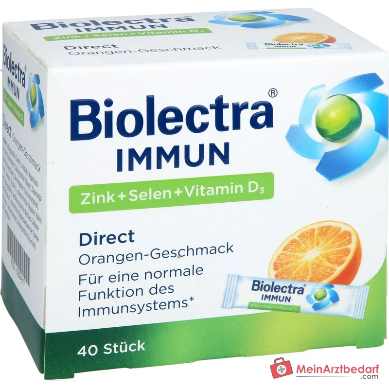 Biolectra Immun Direct Zink / Selen / Vitamin D3 / Histidin Micro-Pellets, 40 Sticks