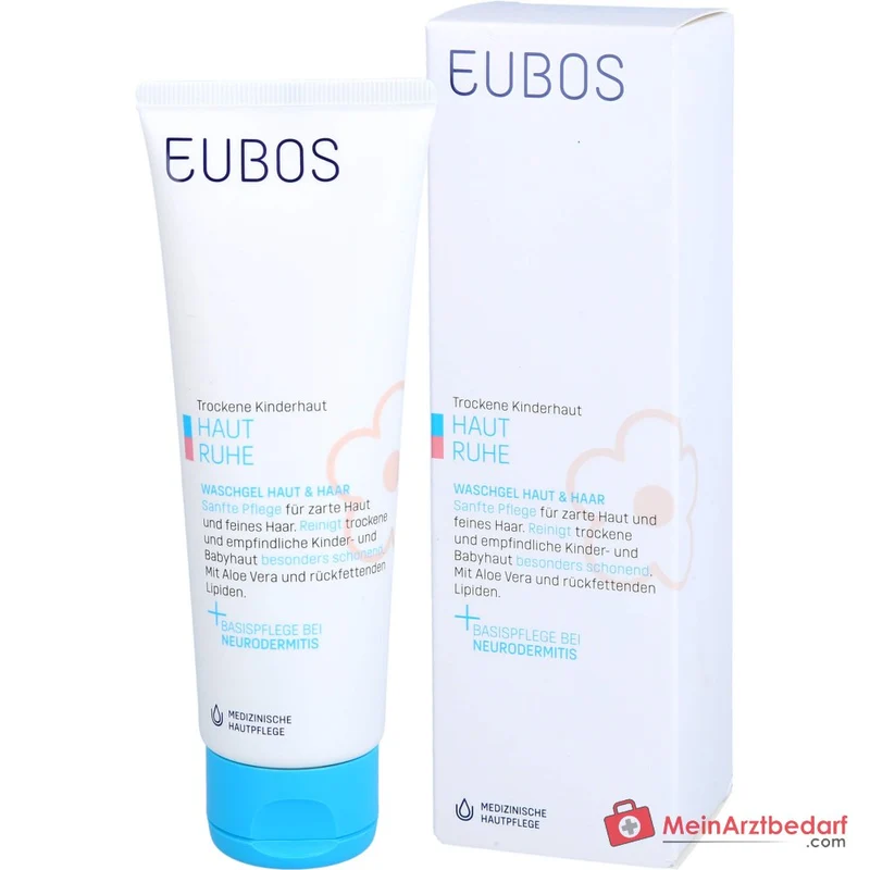 Eubos Kinder Haut Ruhe Waschgel Aloe Vera / Meeresmineralien / Lavendelöl Gel, 125 ml