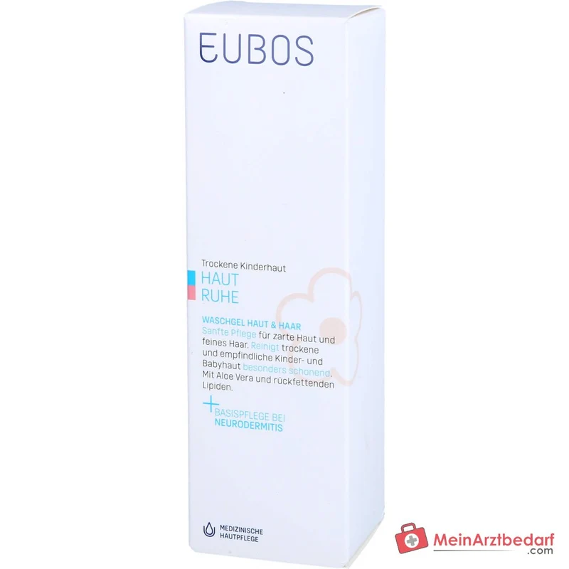 Eubos Kinder Haut Ruhe Waschgel Aloe Vera / Meeresmineralien / Lavendelöl Gel, 125 ml