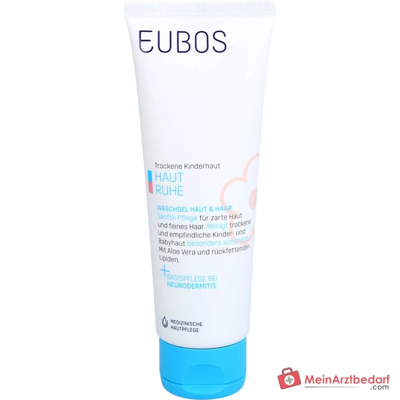 Eubos Kinder Haut Ruhe Waschgel Aloe Vera / Meeresmineralien / Lavendelöl Gel, 125 ml
