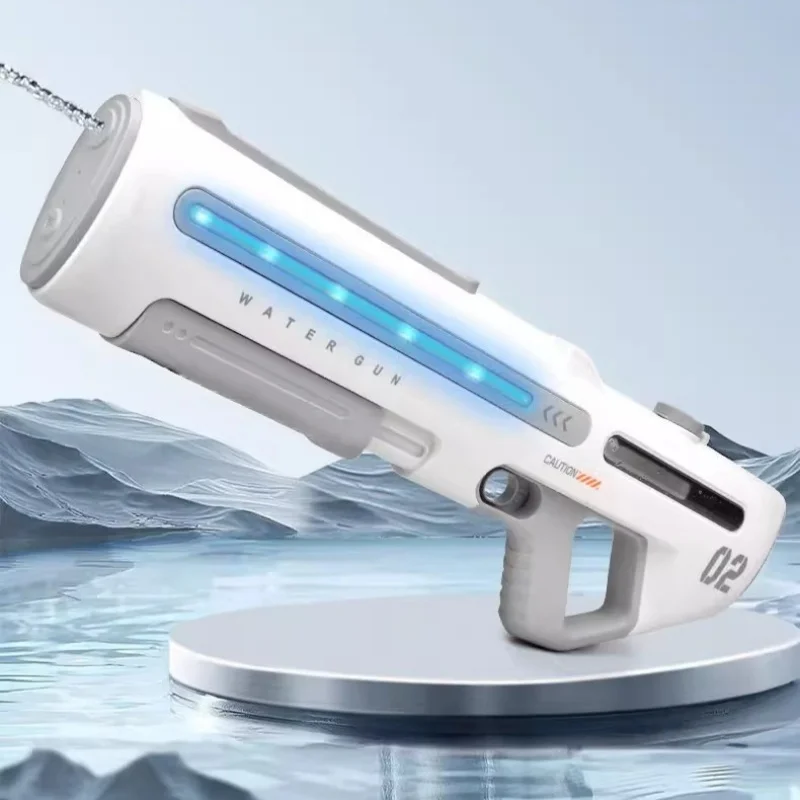 Kraftvolles Wasserpistole mit LED - Weiß oder Grau