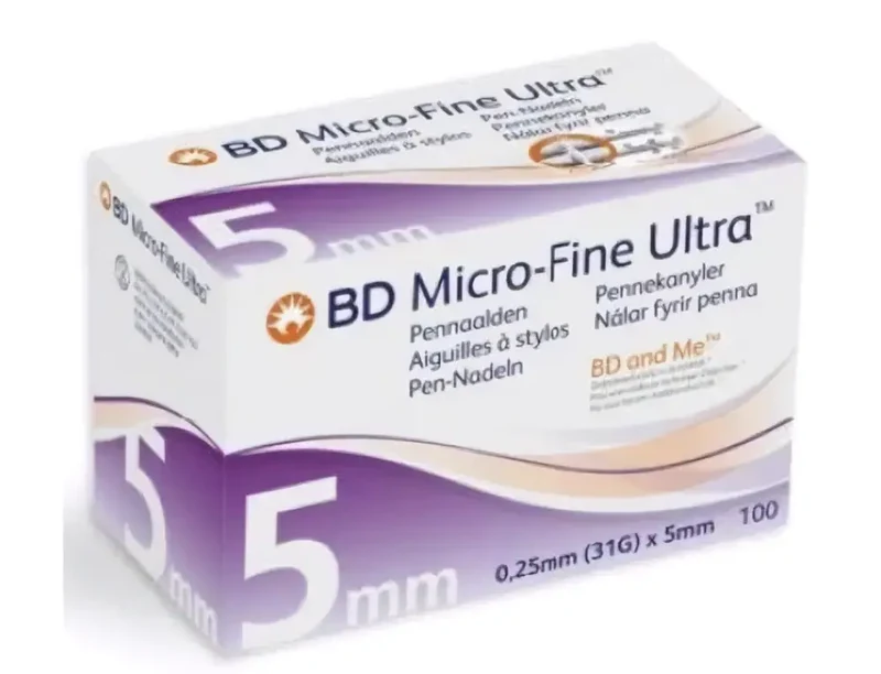 BD Micro-fine ultra pennaald 31 G, 0,25 x 5 mm - 100 stuks 320586