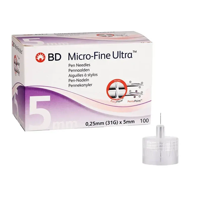 BD Micro-fine ultra pennaald 31 G, 0,25 x 5 mm - 100 stuks 320586