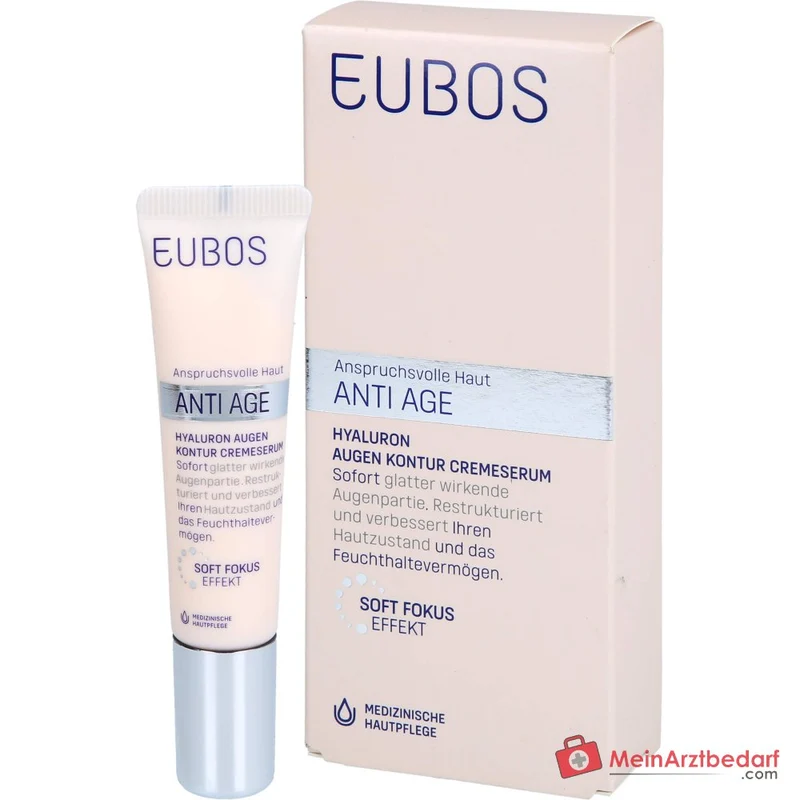 Eubos Hyaluron Augen Kontur Cremeserum, 15 ml