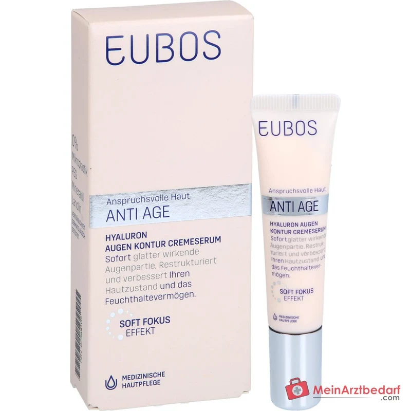 Eubos Hyaluron Augen Kontur Cremeserum, 15 ml