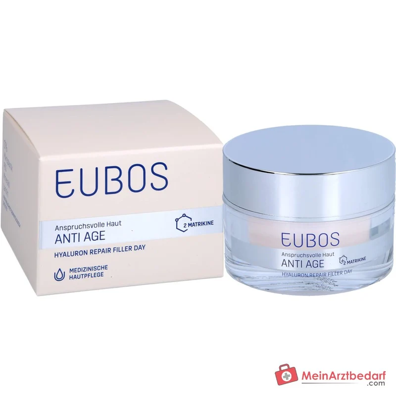Eubos Anti Age Hyaluron Repair Filler Day Hyaluronsäure / Niacinamid / Coenzym Q10 / Panthenol Tagescreme, 50 ml