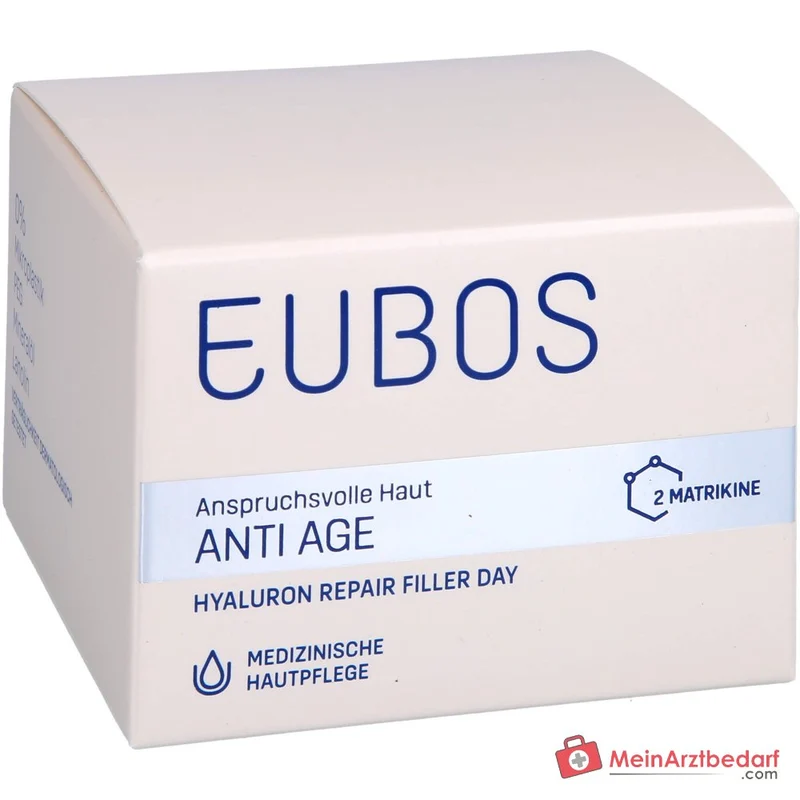 Eubos Anti Age Hyaluron Repair Filler Day Hyaluronsäure / Niacinamid / Coenzym Q10 / Panthenol Tagescreme, 50 ml