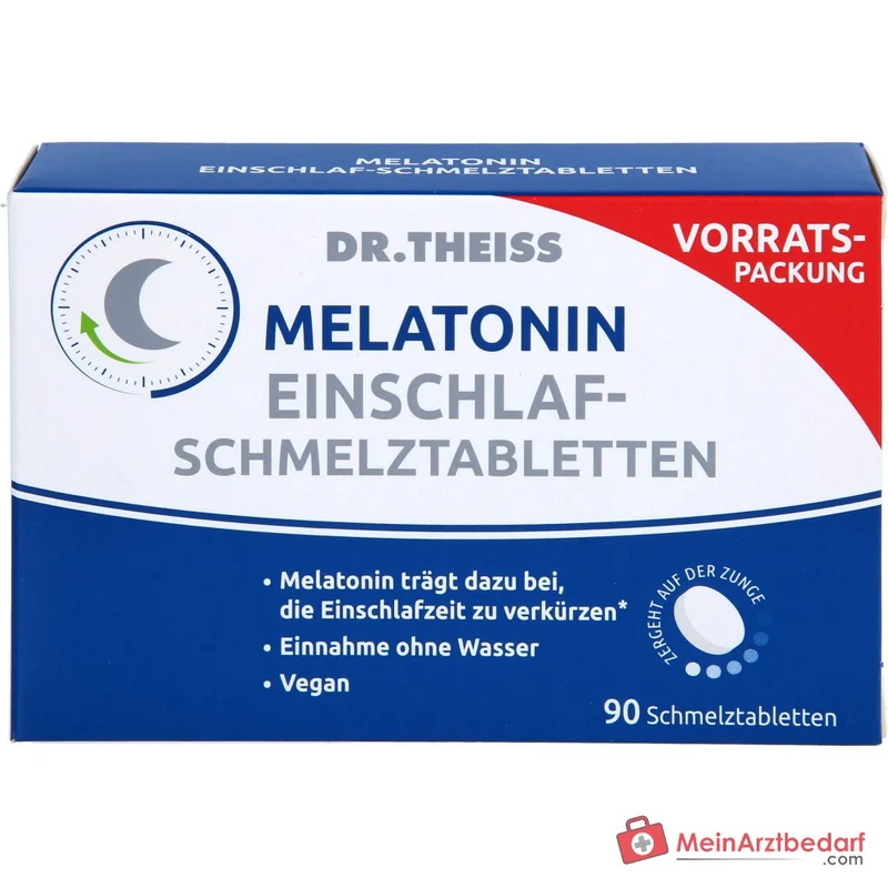 Dr. Theiss Melatonin Einschlaf-Schmelztabletten Melatonin 1 mg Schmelztabletten, 90 St.