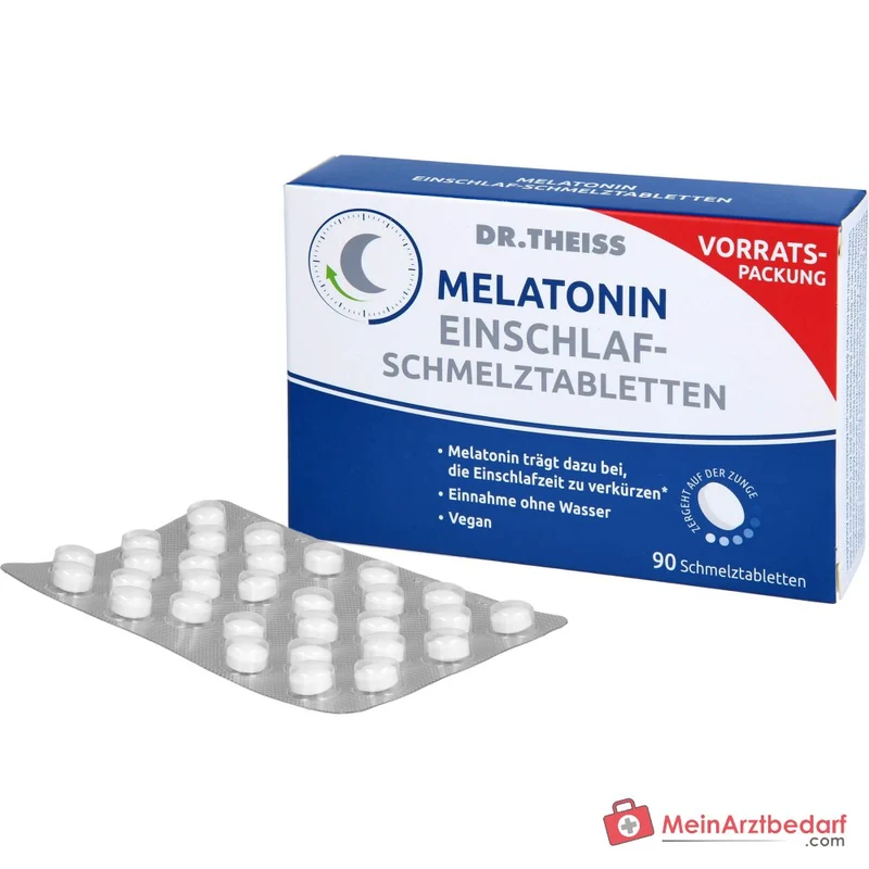 Dr. Theiss Melatonin Einschlaf-Schmelztabletten Melatonin 1 mg Schmelztabletten, 90 St.