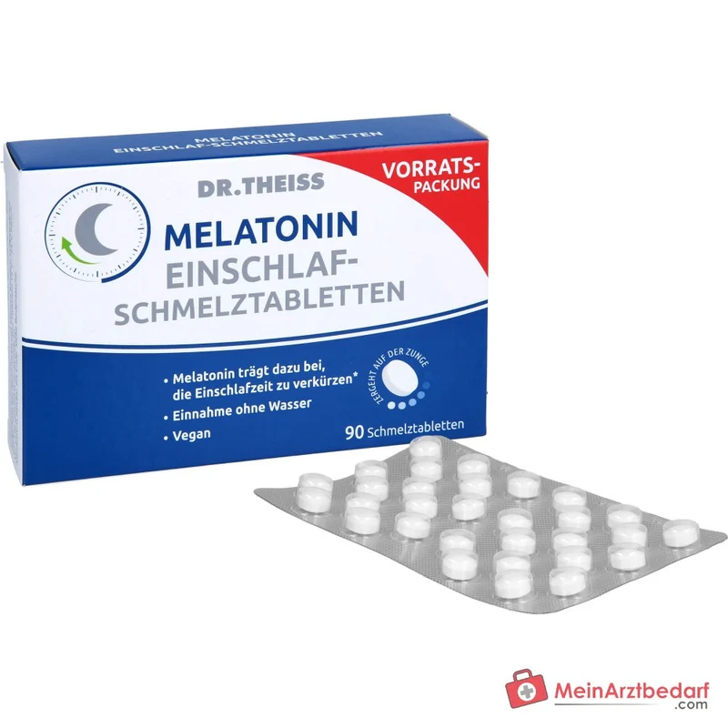Dr. Theiss Melatonin Einschlaf-Schmelztabletten Melatonin 1 mg Schmelztabletten, 90 St.