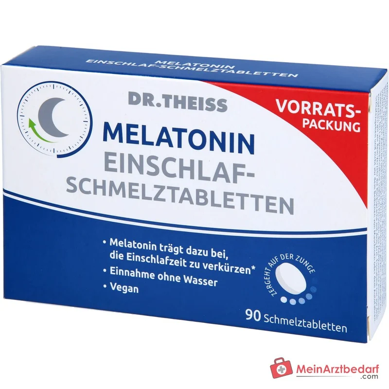 Dr. Theiss Melatonin Einschlaf-Schmelztabletten Melatonin 1 mg Schmelztabletten, 90 St.