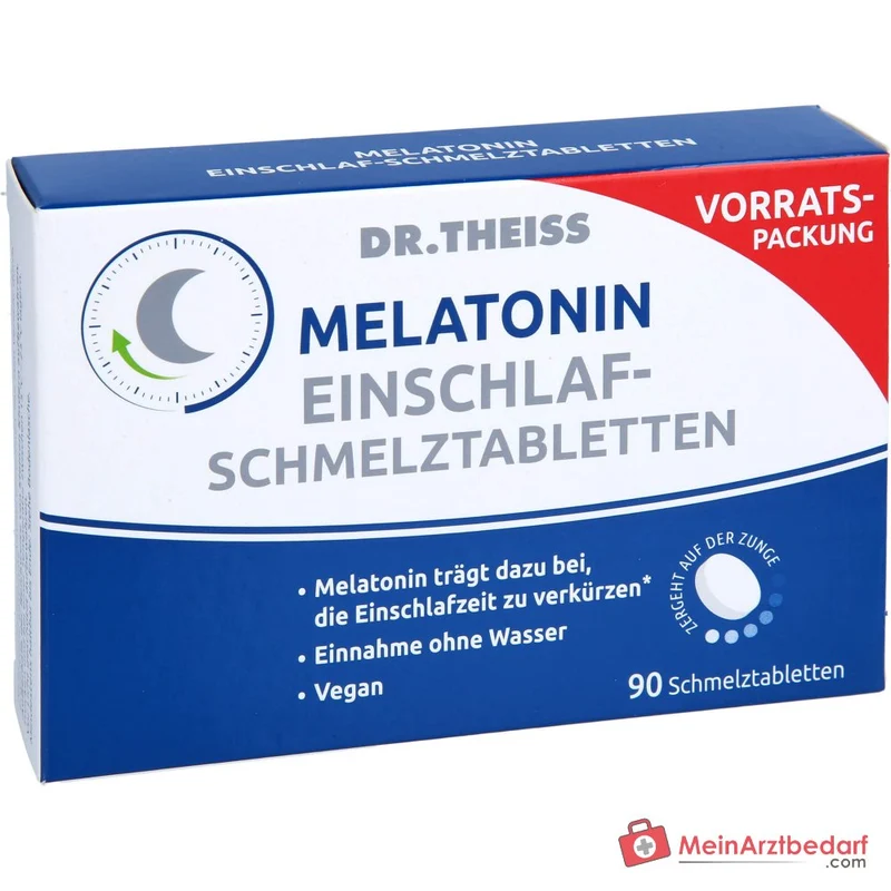 Dr. Theiss Melatonin Einschlaf-Schmelztabletten Melatonin 1 mg Schmelztabletten, 90 St.