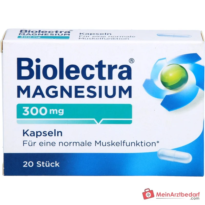 Biolectra Magnesium 300 Magnesiumoxid Kapseln, 20 St.