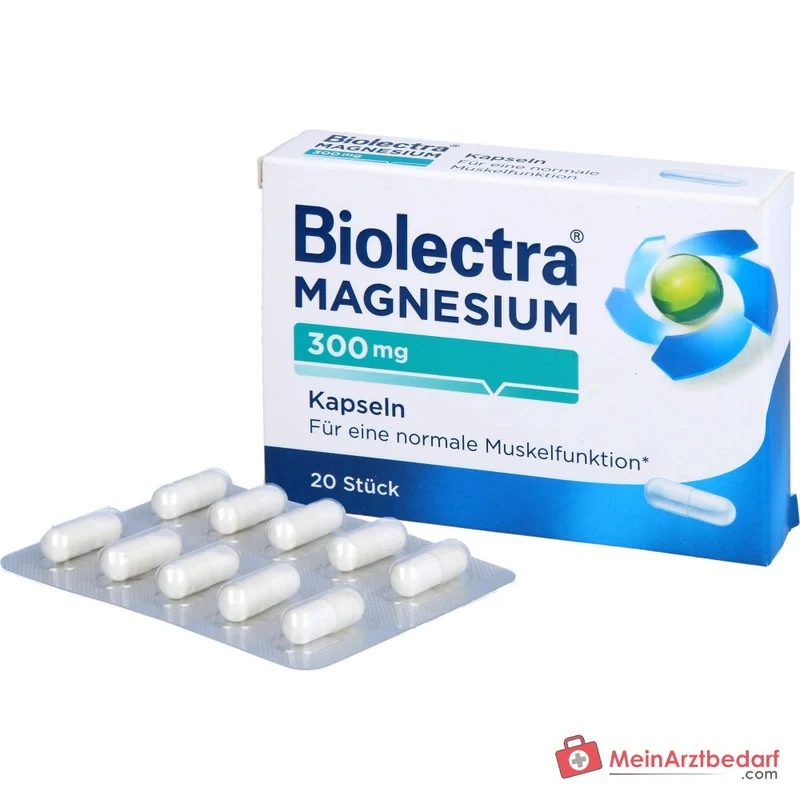 Biolectra Magnesium 300 Magnesiumoxid Kapseln, 20 St.