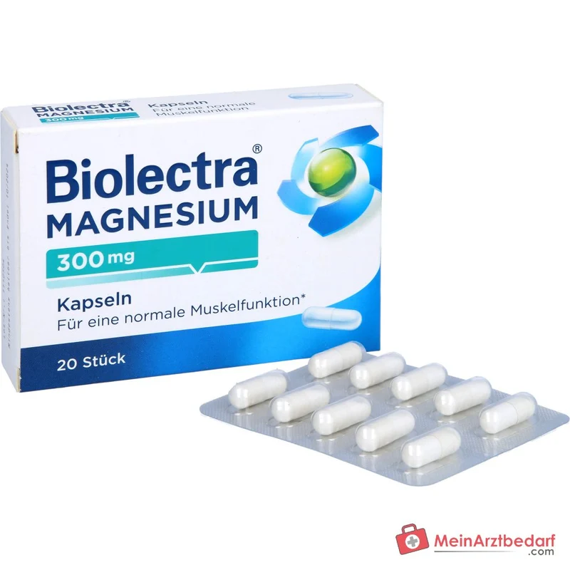 Biolectra Magnesium 300 Magnesiumoxid Kapseln, 20 St.
