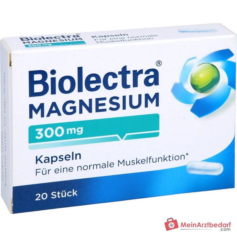 Biolectra Magnesium 300 Magnesiumoxid Kapseln, 20 St.