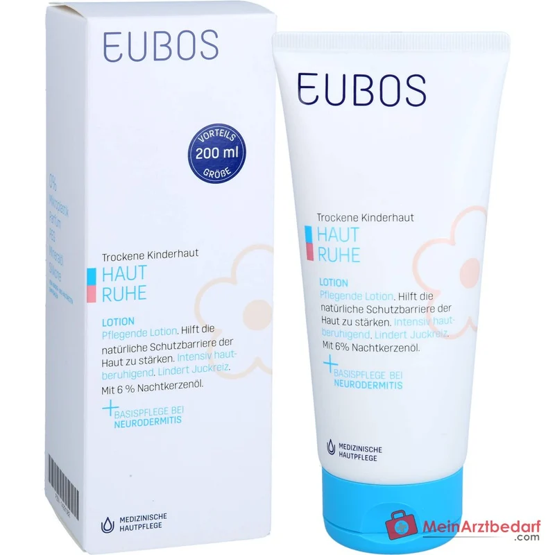 Eubos Haut Ruhe Lotion Nachtkerzenöl / Mandelöl / Jojobaöl / Johanniskraut-Extrakt Lotion, 200 ml