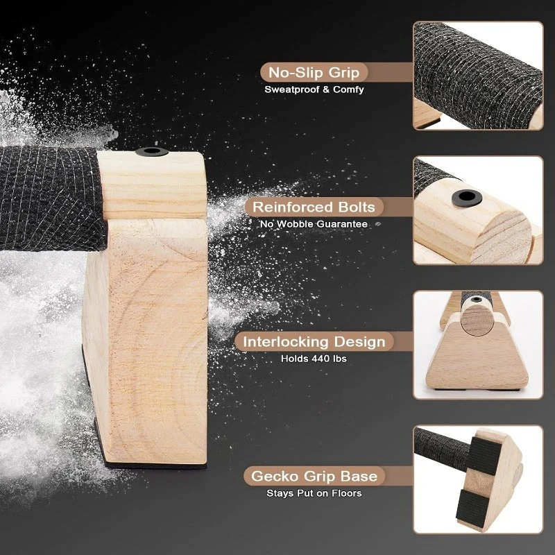 PARELLA BARS – Holz-Push-Up-Barren für stabiles Krafttraining zu Hause